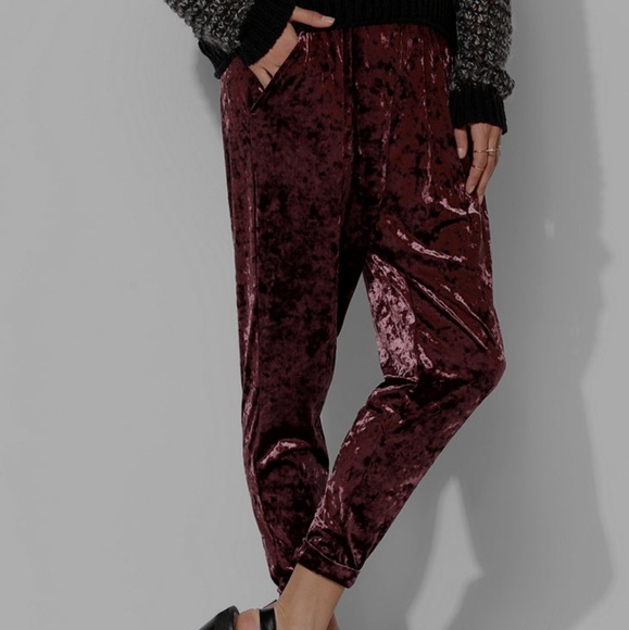 Urban Outfitters Pants - Urban Outfitters ecote purple velvet jogger pants